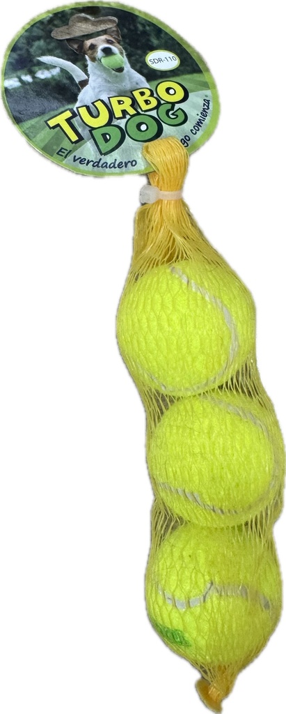 Pelota Tenis - Turbo Dog - Chica - 3 unid