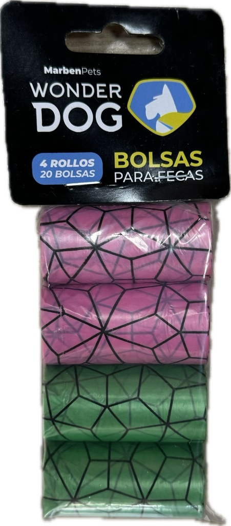 Bolsas para Fecas - Wonder Dog - 4 unid - 20 Bolsas