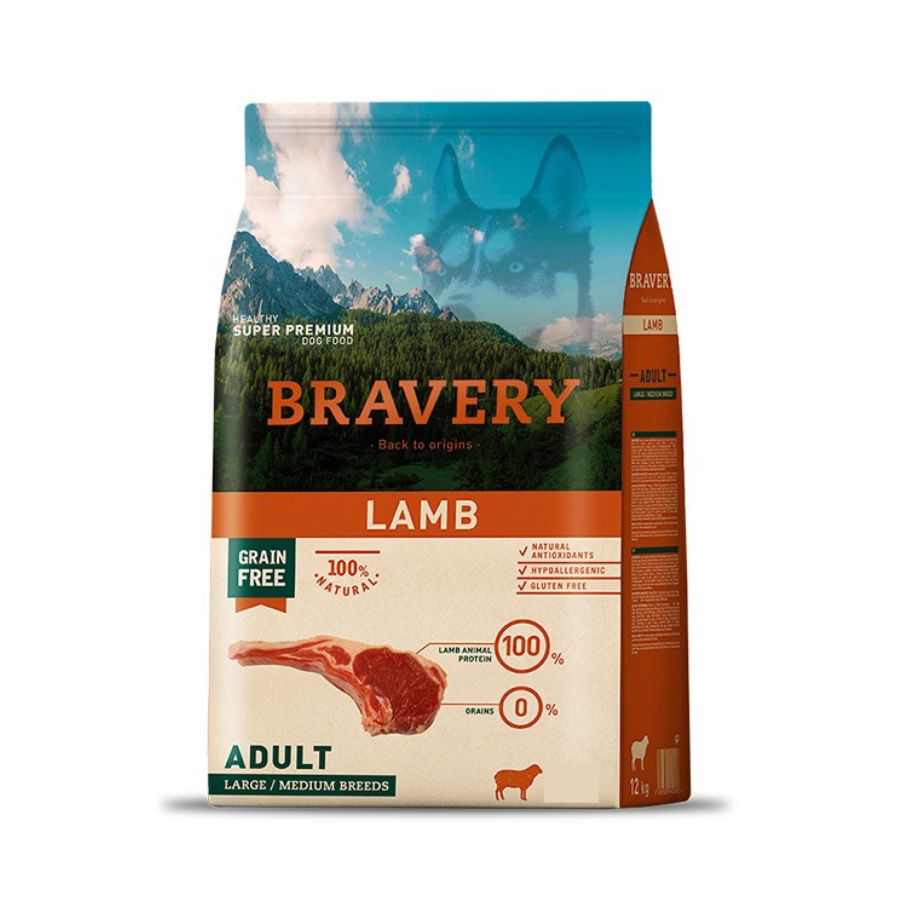 Bravery -  Adulto - Perro - Large/Medium Breeds - Lamb - Cordero - 4kg