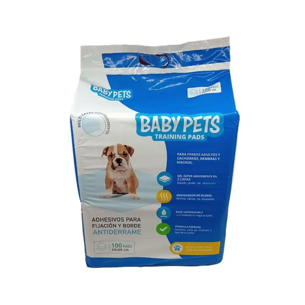 Training Pads - Sabanillas - Baby Pets - 60x60 - 100 unid