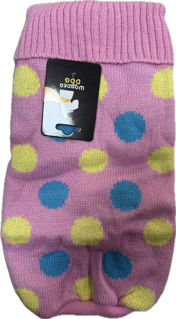 Ropa - Lana - Rosada y Circulos - L - Wonder Dog