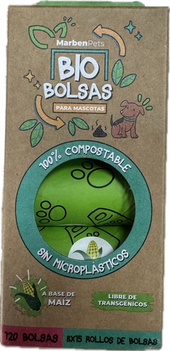 Bolsas para Fecas - Bio Bolsas - 8 unid - 120 Bolsas