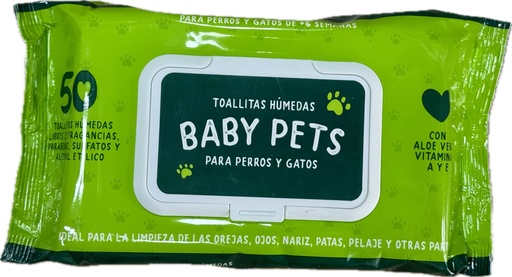 Toallas Humedas - Baby Pets - 50 Toallitas