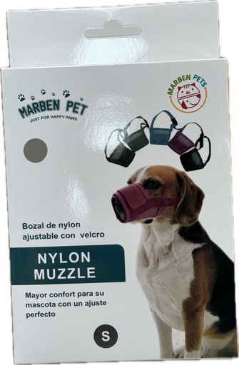 Bozal - Nylon - Marben Pet - S - Circunferencia Hocico 12-15 cm