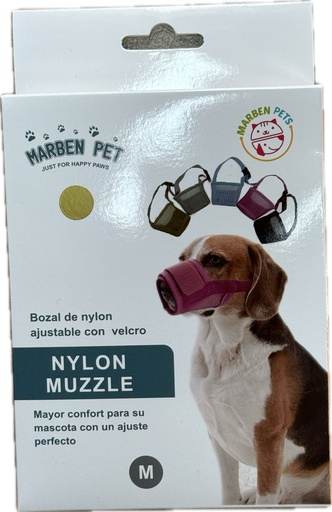 Bozal - Nylon - Marben Pet - M - Circunferencia Hocico 14-20 cm