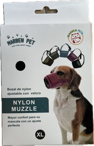 Bozal - Nylon - Marben Pet - XL - Circunferencia Hocico 22-28 cm