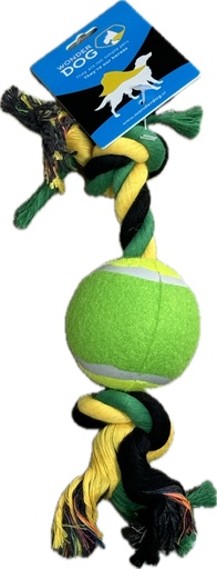 Juguete - Perro - Wonder Dog - Cuerda de Algodon con Pelota de Tenis