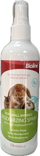 Eliminador de Olores - Desodorante - Bioline -  Pequeños Animales - 175 ml