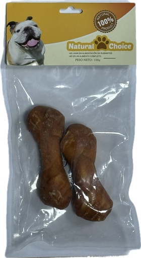 Snacks - Hueso Carnaza Empanizado con Pollo - Natural Choice - 2 unid