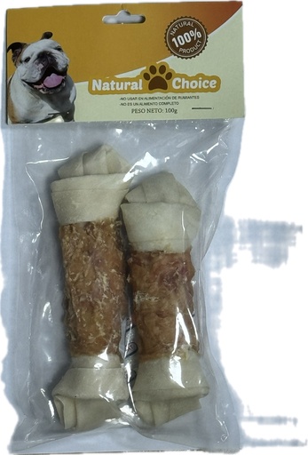 Snacks - Hueso Carnaza Envuelto en Pollo - Natural Choice - 2 unid