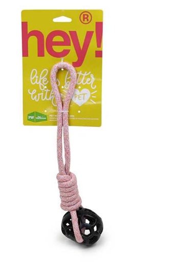 Juguete - Perro - hey! - Cuerda de Algodon con Pelota