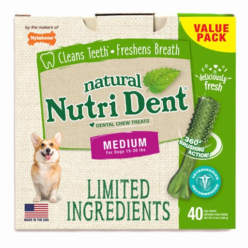 Nutri Dent - Cepillo de Diente Comestible - Medium - 40unid