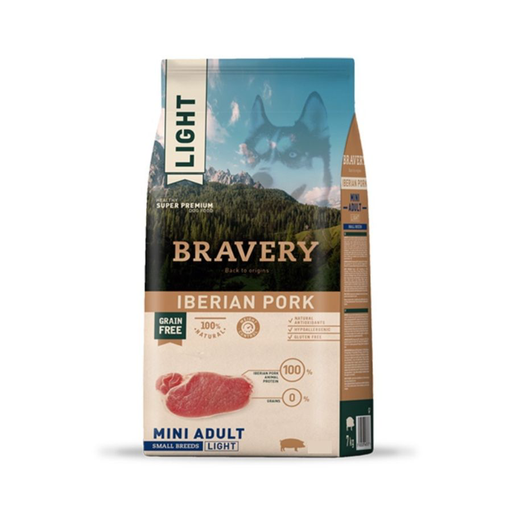 Bravery -  Mini Adult - Perro - Small Breeds - Iberian Pork - Ligth - Cerdo Ibérico - 2kg