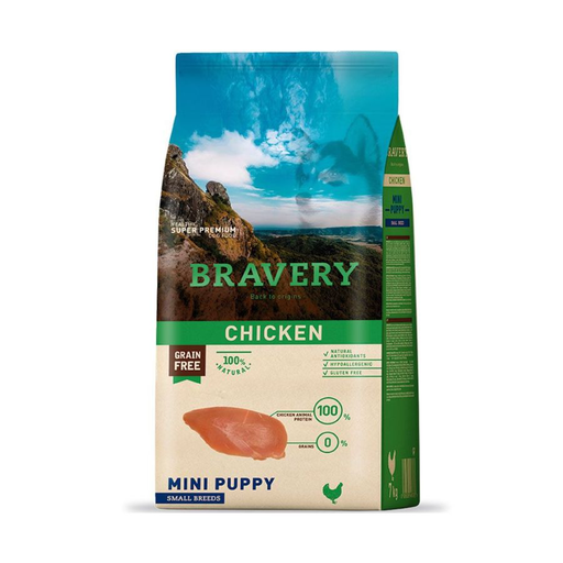 Bravery -  Mini Puppy - Perro - Small Breeds - Chicken - Pollo - 2kg