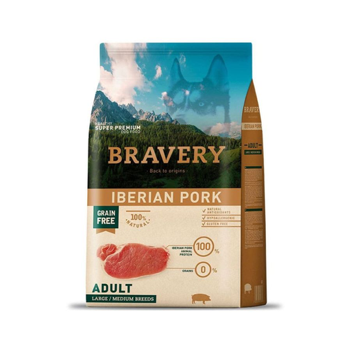 Bravery -  Adulto - Perro - Large/Medium Breeds - Iberian Pork - Cerdo Ibérico - 4kg