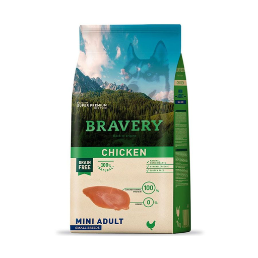 Bravery -  Mini Adult - Perro - Small Breeds - Chicken - Pollo - 7kg