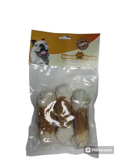 Snack - Hueso Carnaza - Envuelto en Pollo - Natural Choise 3 unidades