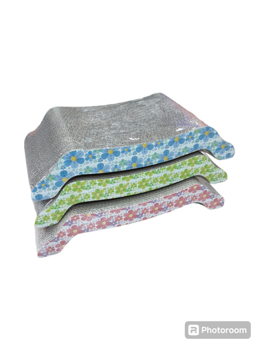 Rascador - Uñas - Gatos - Diseño Flores 