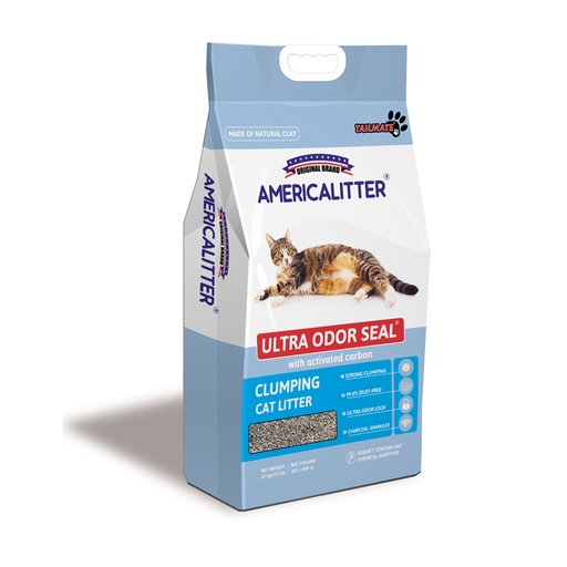 Arena Sanitaria - Americalitter - Ultra Odor Seal - Carbon Activado - 15 Kg
