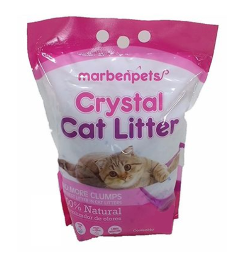 Arena Sanitaria - Crystal Cat Litter - Marbenpets - Gel - Neutralizador de Olores - 3.8 L