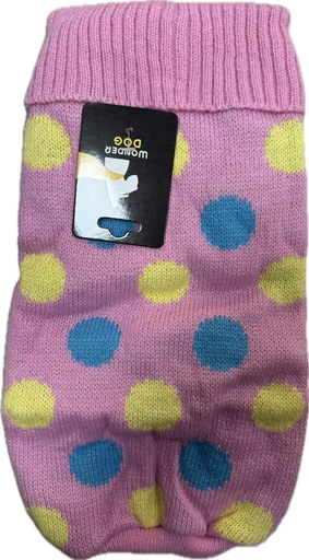 Ropa - Lana - Rosada y Circulos - L - Wonder Dog
